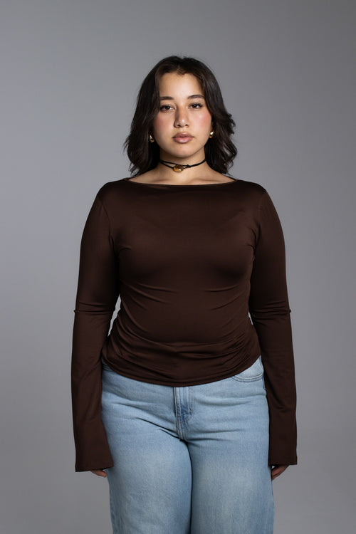 Mocha flow top