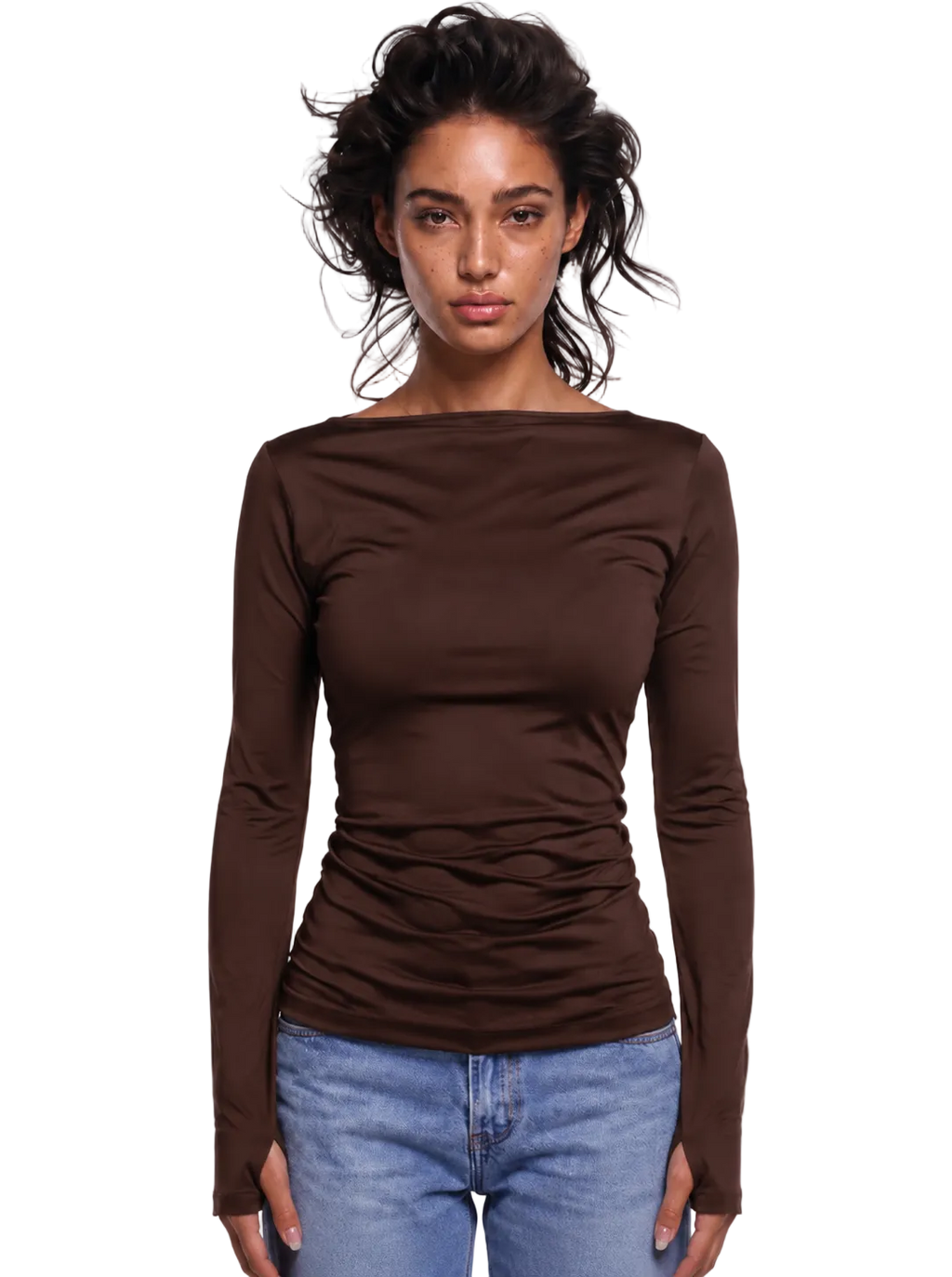 Mocha flow top