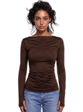 Mocha flow top