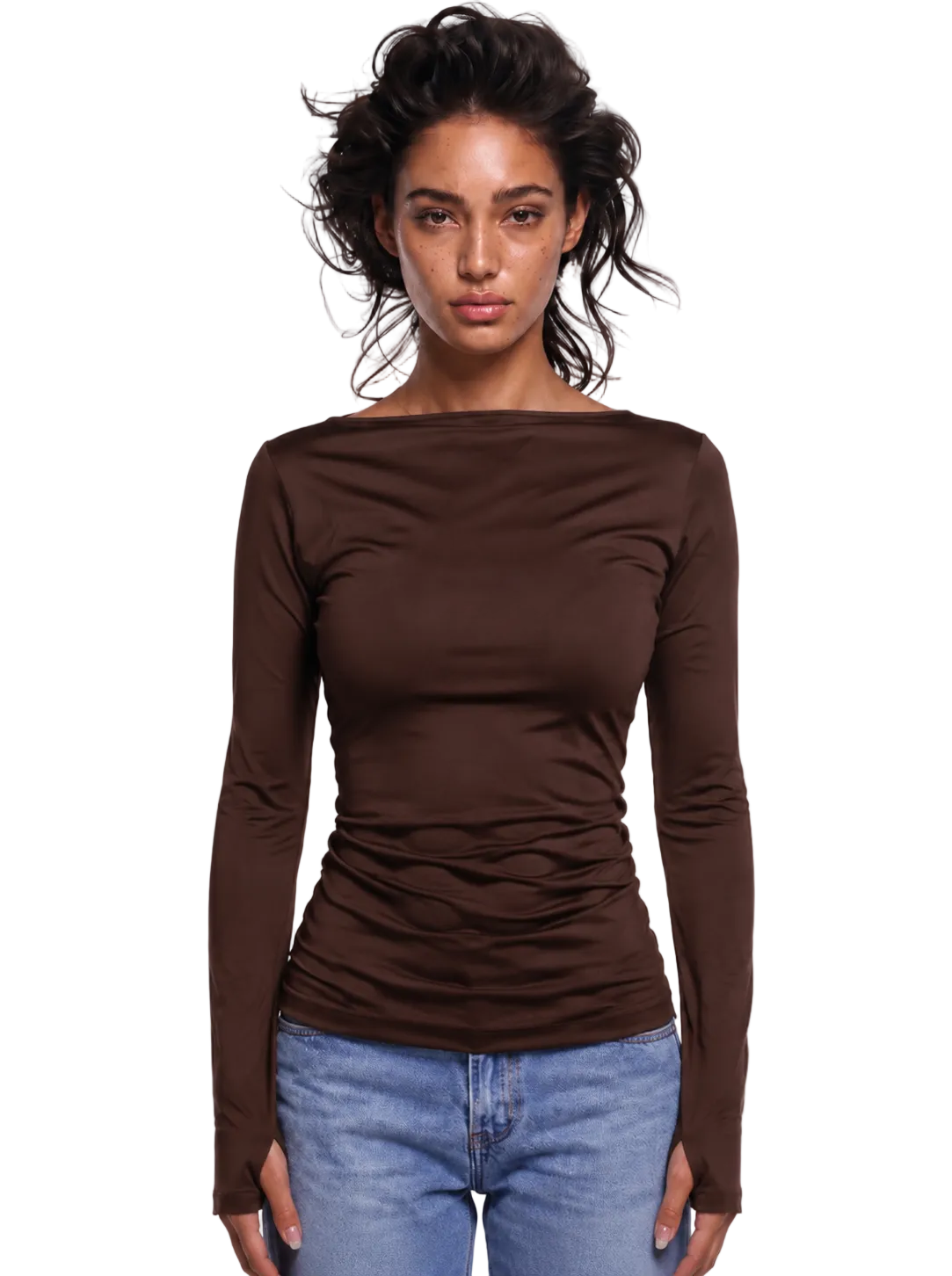 Mocha flow top