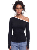 Off shoulder black top