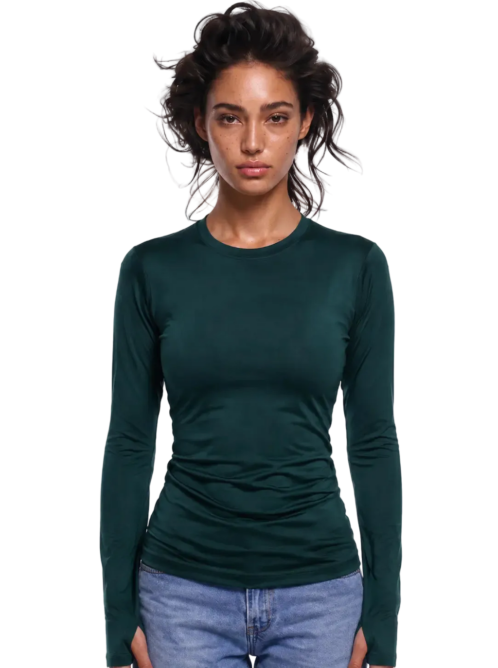 Shadow olive top