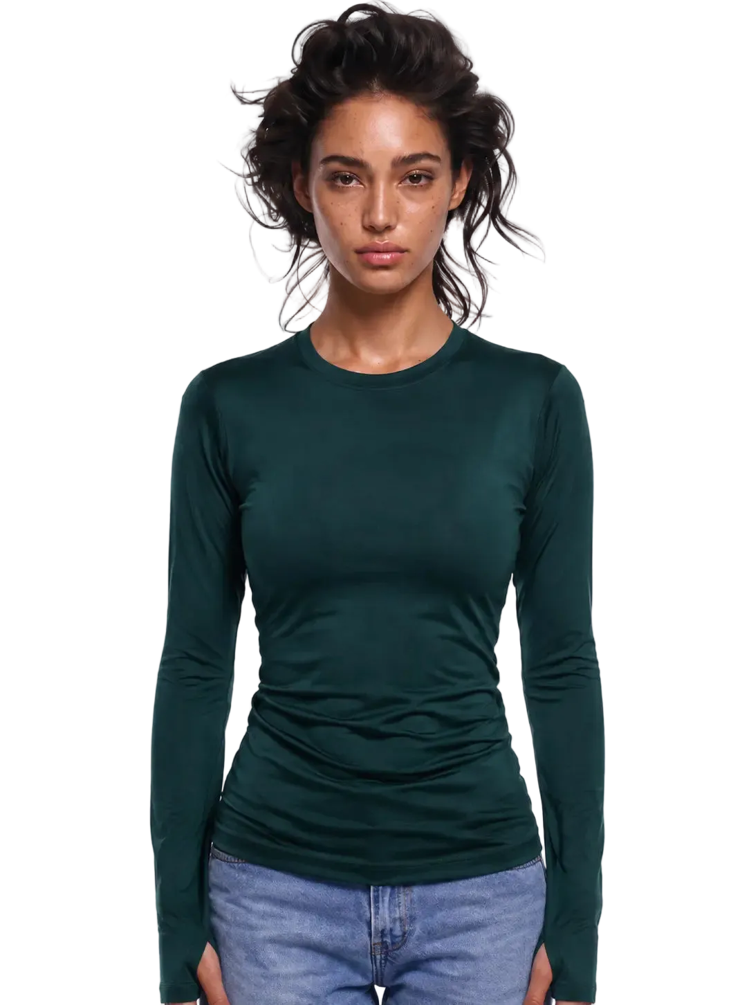 Shadow olive top